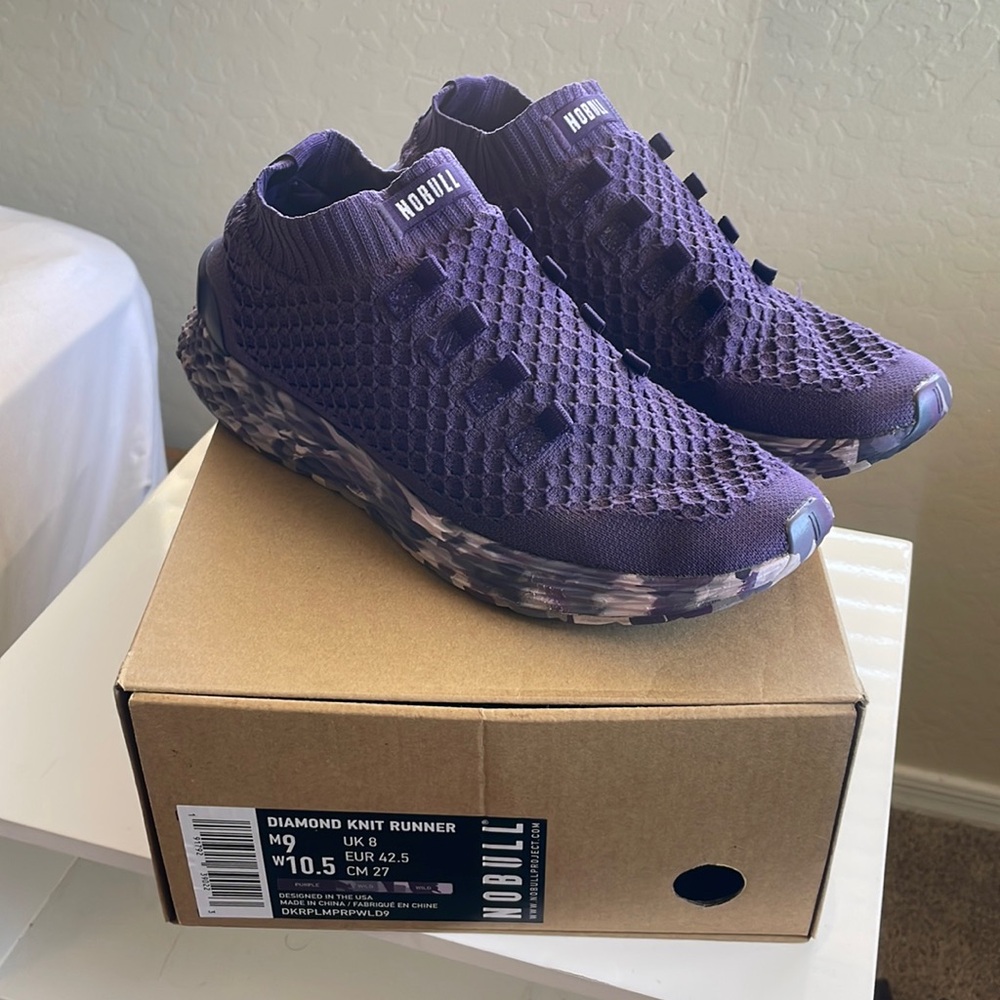 NOBULL Knit Runners - Purple/Camo. Size 9
